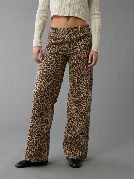 American Eagle Outfitters Denim - American Eagle Outfitters Leopard Print Pants - Tan & Black